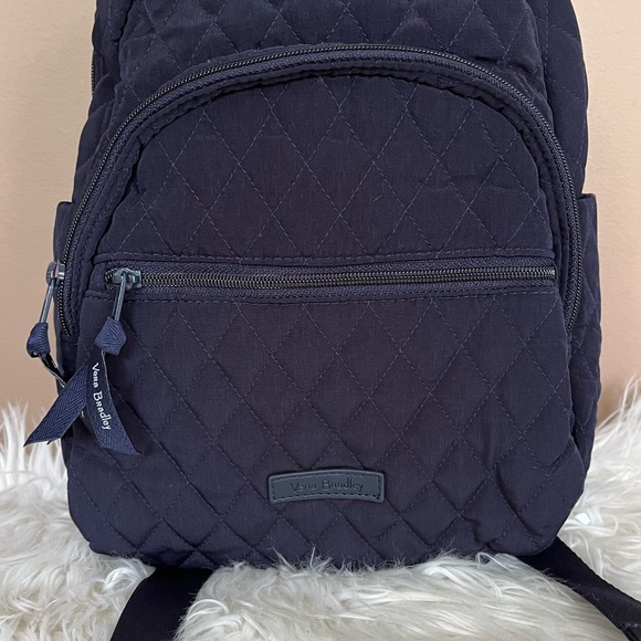 {Vera Bradley} Essential Compact Backpack in Microfiber Navy - NWT - Picture 3 of 8
